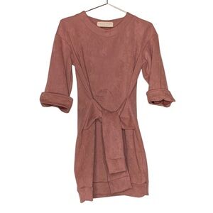 Guillotine by lisa jaffe faux suede dress